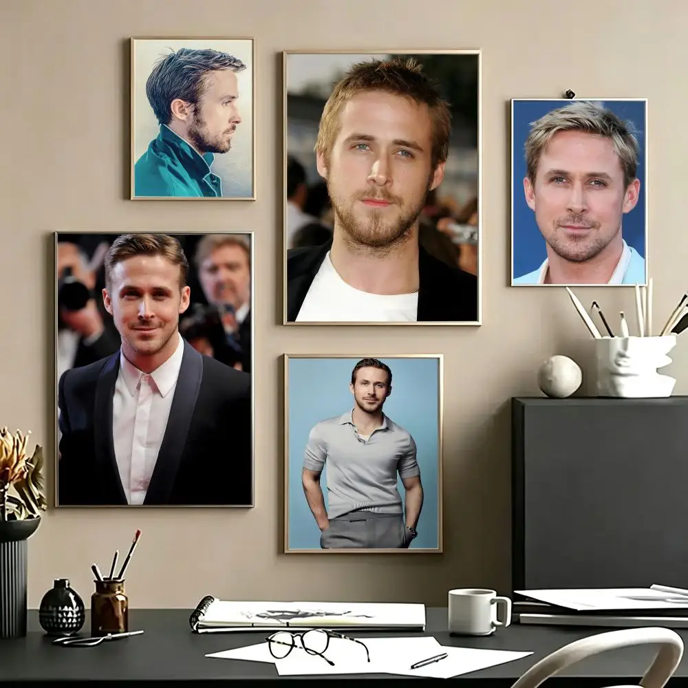actor Ryan Gosling Poster Poster HD Self Adhesive Waterproof Art Print Wall Decor for Bedroom Living Room Home Gift