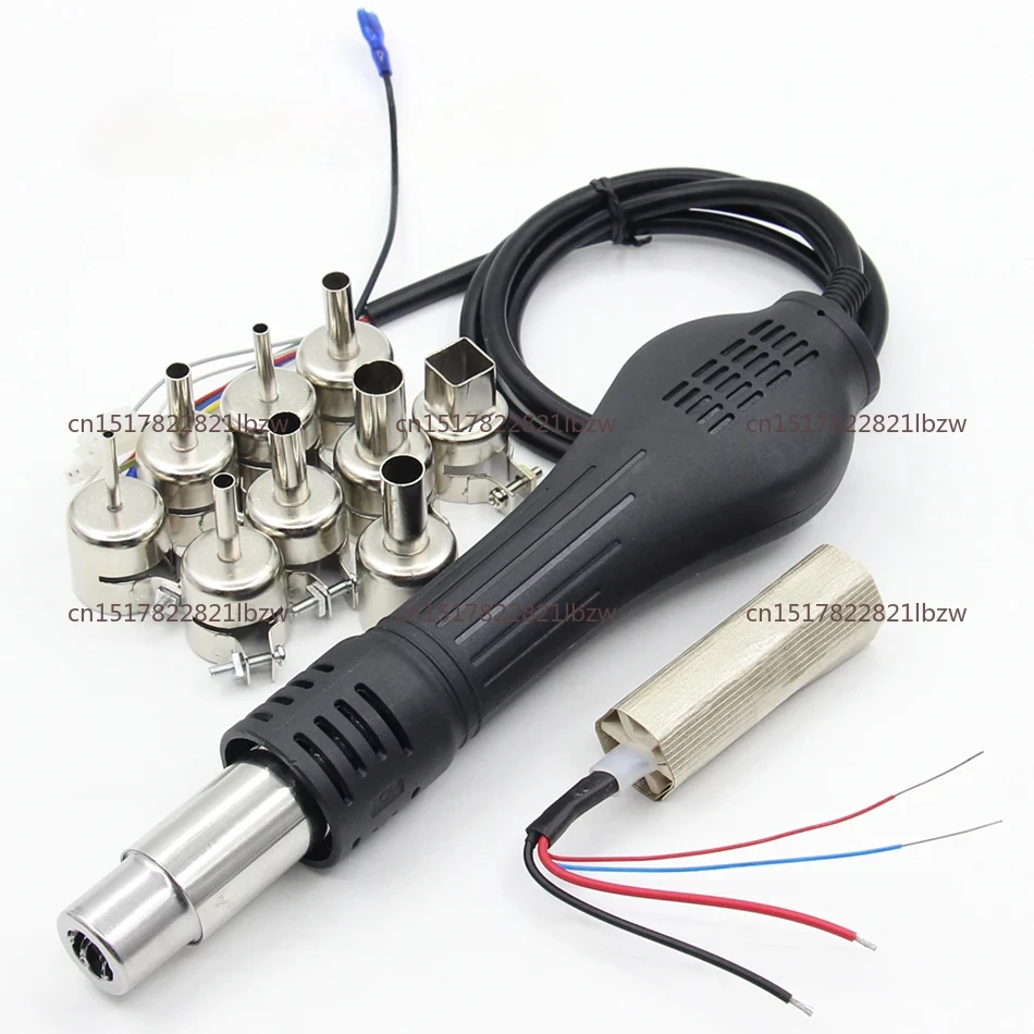Long Steel Tube Fan Type Hot Air Gun Handle Heating element Nozzle For YIHUA 898 853D 862D+ Rework Station
