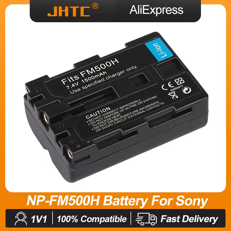 JHTC NP FM500H NP-FM500H Battery For Sony A57 A58 A65 A77 A99 A550 A560 Camera Battery 1500mAh