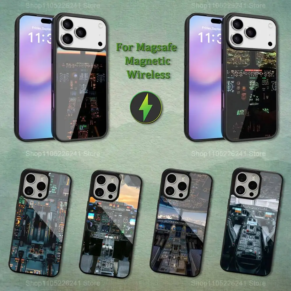 

Aviation Art Instruments For iPhone 16,14,13,15,11,12,17,Plus,Mini, Pro,For Magsafe,Max,Magnetic Wireless Charging Case