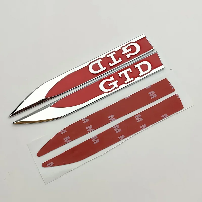 3d Metal Red Black Logo GTD Emblem Car Fender Badge Decal For VW Golf 6 7 5 7.5 MK6 MK7 GTD Sticker Accessories