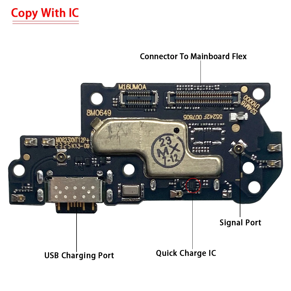 Fast USB Charging Dock Port For Xiaomi Redmi Note 12 4G 5G / Note 12 Pro Plus 5G Mic Microphone Connector Board Flex Cable