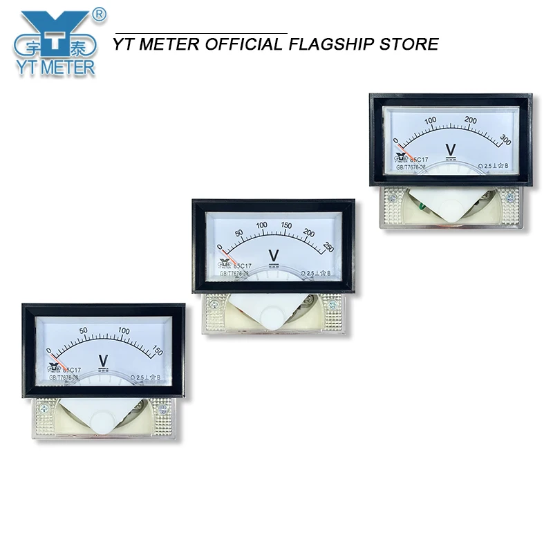 85C17 DC voltmeter 5V 10V 15V 20V 30V 50V 100V 150V 250V 300V 500V 600V 750V pointer measurement DC circuit lithium battery volt