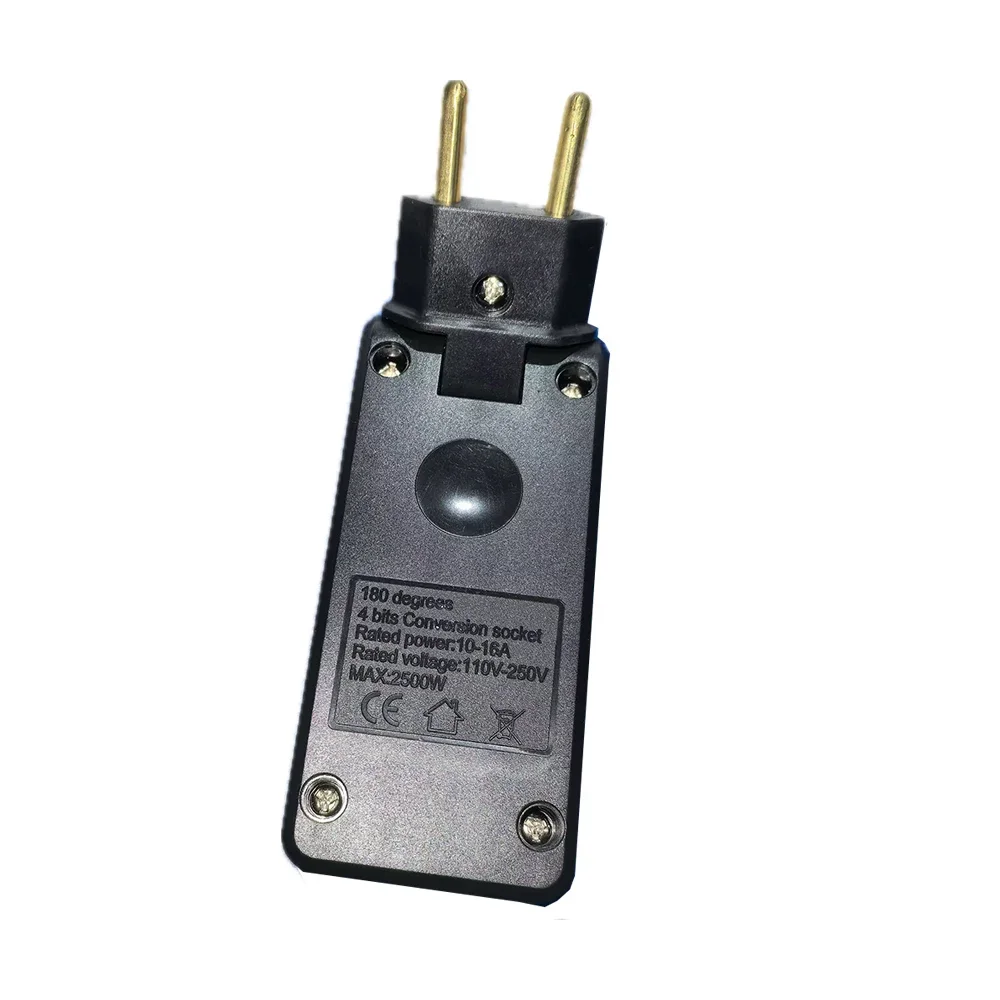 الاتحاد الأوروبي التوصيل التكيف 4 في 1 الجدار منفذ تمديد الاتحاد الأوروبي مقبس كهربائي 180 درجة محول القابس محول السفر المحمولة تحويل الطاقة #5