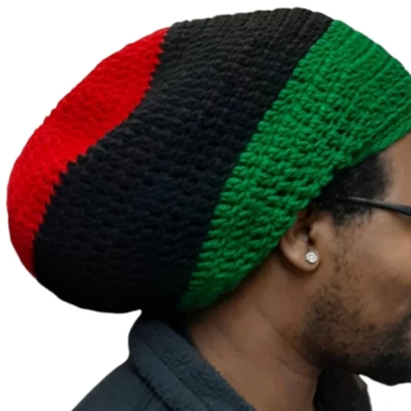 Female Red Yellow Green Black Fall Fashion Women\'s Knit Cap Jamaica Reggae Gorro Rasta Style Cappello Hip Pop Men\'s Winter Hats