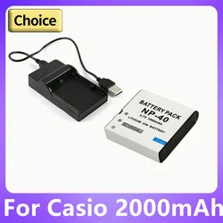 2000mAh NP-40 NP40 CNP-40 Battery + Charger For Casio Exilim EX-Z600 EX-Z750 Z1000 Z1050 Z1080 FC100 FC150 P505 P600 P700 Camera