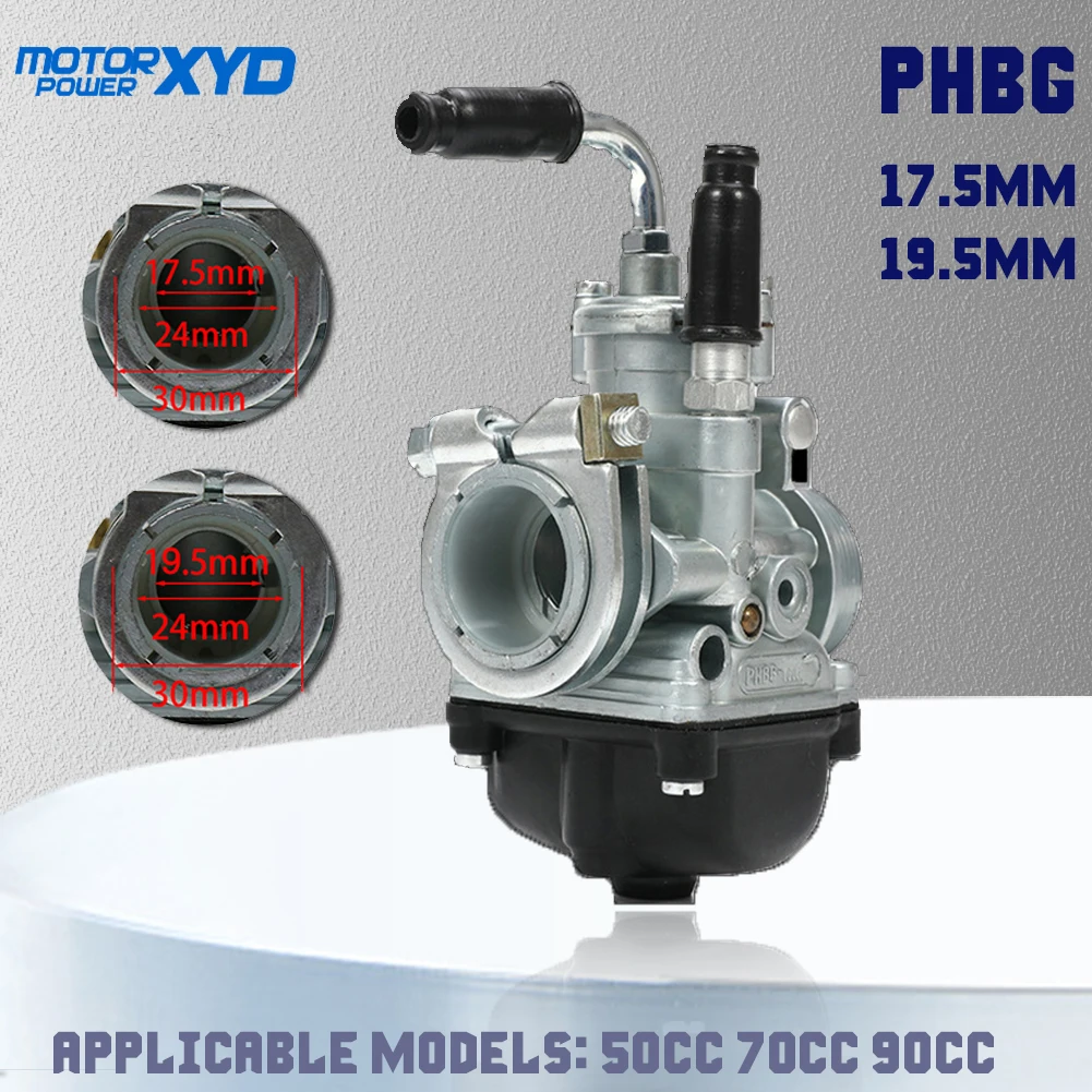 Motorcycle Phbg 17.5mm 19.5mm Racing Carburetor for Hand Choke Carburedor Carb Racing  Scooter Moped