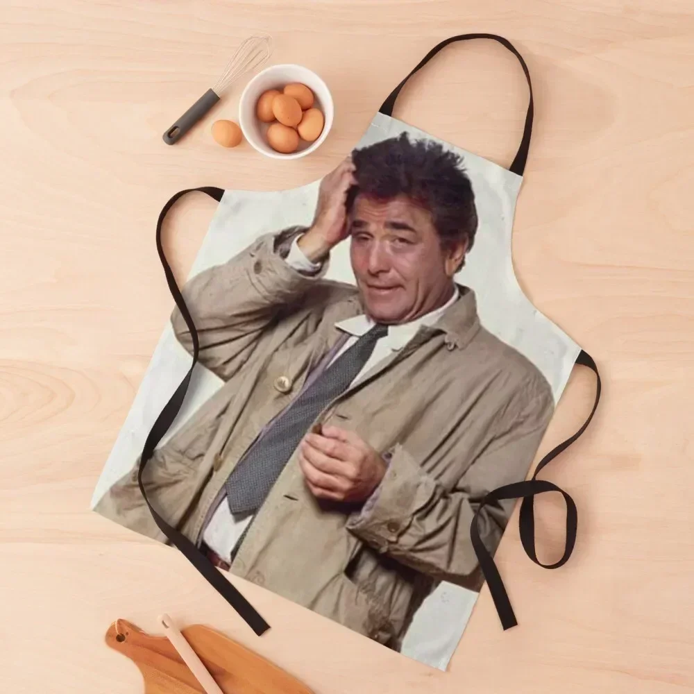 

Lieutenant Columbo Apron Kitchen Man for women with pocket Kitchens Woman Apron