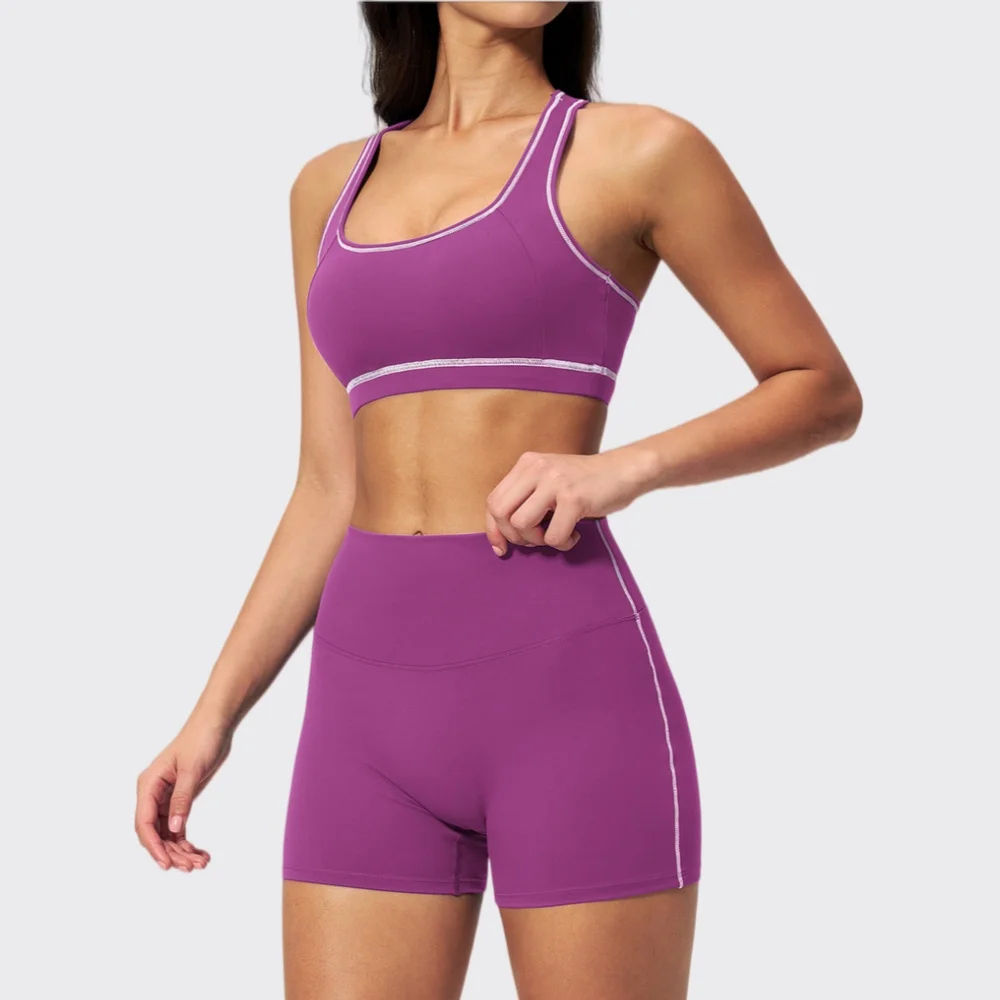 

2PCS Sport Sets Women Tracksuit Gym Quick-Dry Gym Fitness Bras Yoga Pants Workout High Waisted Leggings Outfits Tights Yoga Suit
