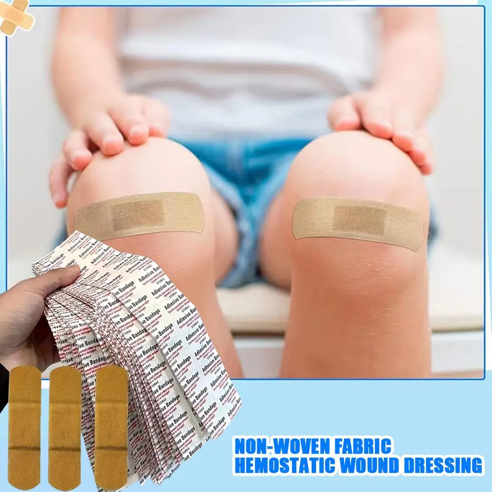 100/200Pcs Mini Waterproof Band Aid Round Small Wound Dressing Medical Tape Adhesive Bandage Wound Fixation Tape