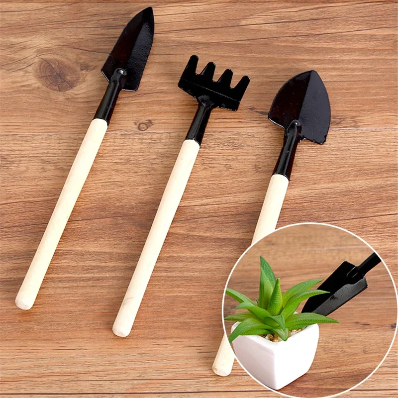 tools Three-piece set shovels rake garden plants garden potted succulent planting tools convenient and labor-saving garden tools