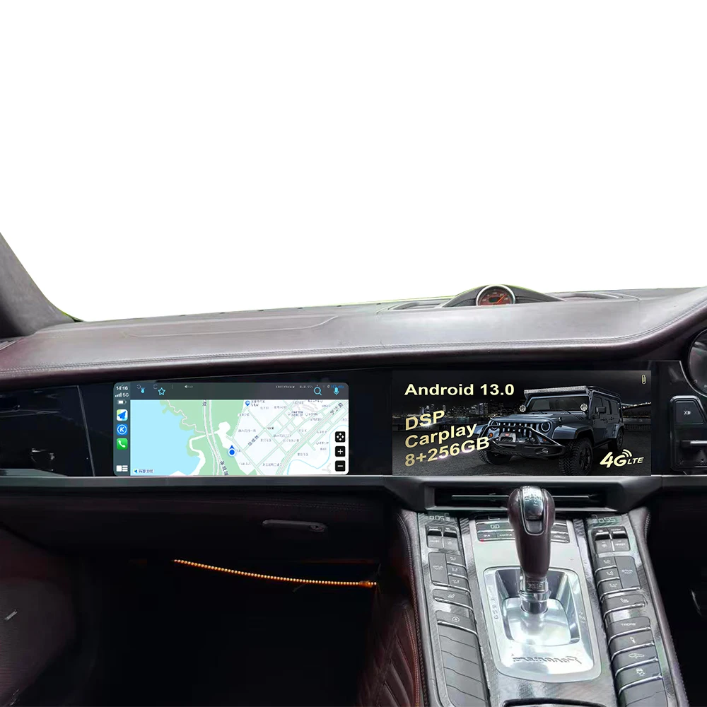 

Двухэкранный QLED-дисплей 12.3 дюйма для Porsche Panamera 2010-2017, мультимедийная GPS-навигационная система, поддержка CarPlay, DSP, 5G
