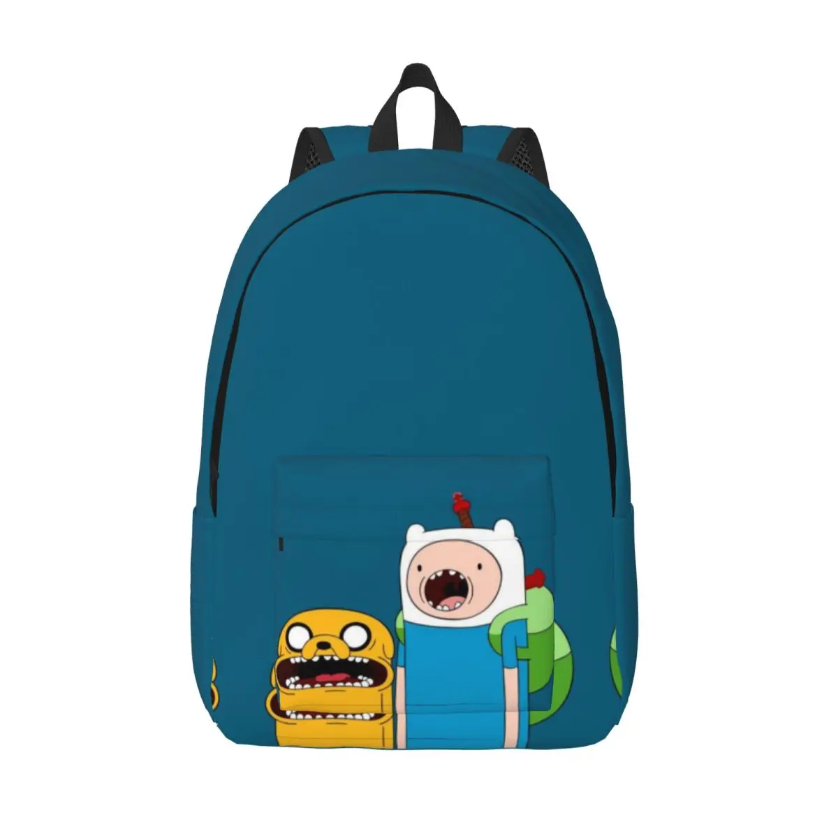 Finn The Human Printed Lightweight Casual Schoolbag For School, Outdoor, Shopping, Office 15.7in 17.7in