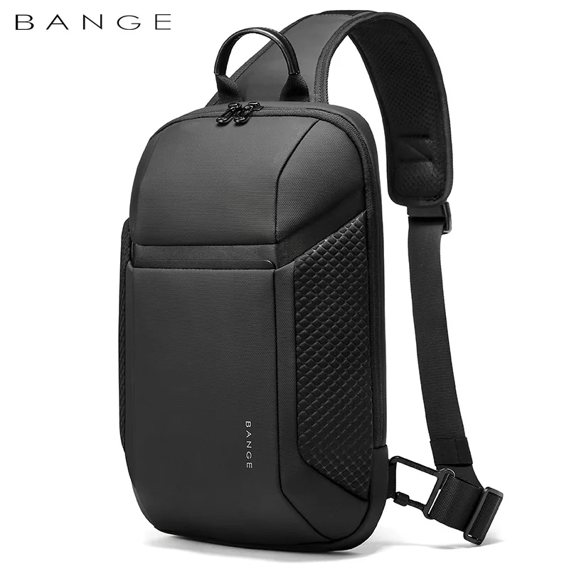 BANGE Multi functional Men\'s Oxford Crossbody Bag Anti-theft Shoulder Bags Short Trip Messenger USB Charging Chest Bag Pack