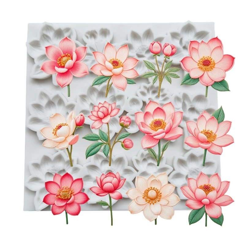 Flexible Flower Shaped Silicone Mold For Creative Desserts And Handmade Crafts