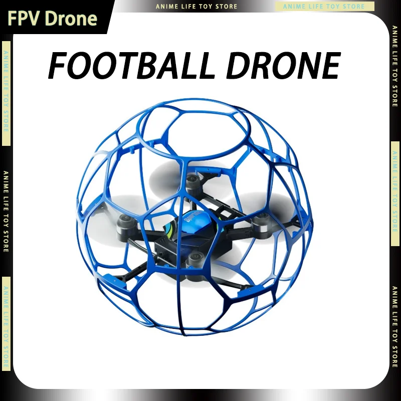 Drone de football RC FPV Quadcopter Drone spécifique à la compétition sans balais 360 °   Rouleau de mode anti-tortue à hauteur fixe FPV, cadeau pour enfants
