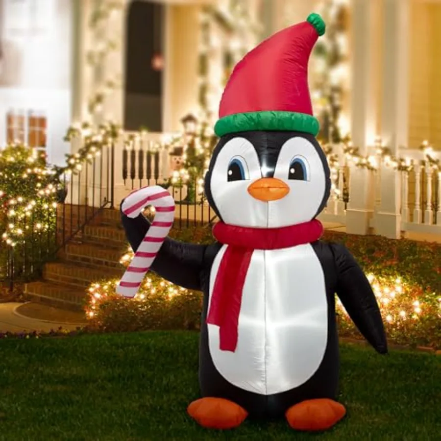 

8ft Christmas Inflatable Decorations LED Lighted Xmas Penguin Indoor and Outdoor Decoration Blow up Yard Lawn Home Decor