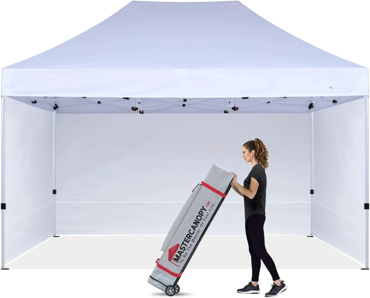

Heavy Duty Pop-up Canopy Tent with Sidewalls (10x15,White)