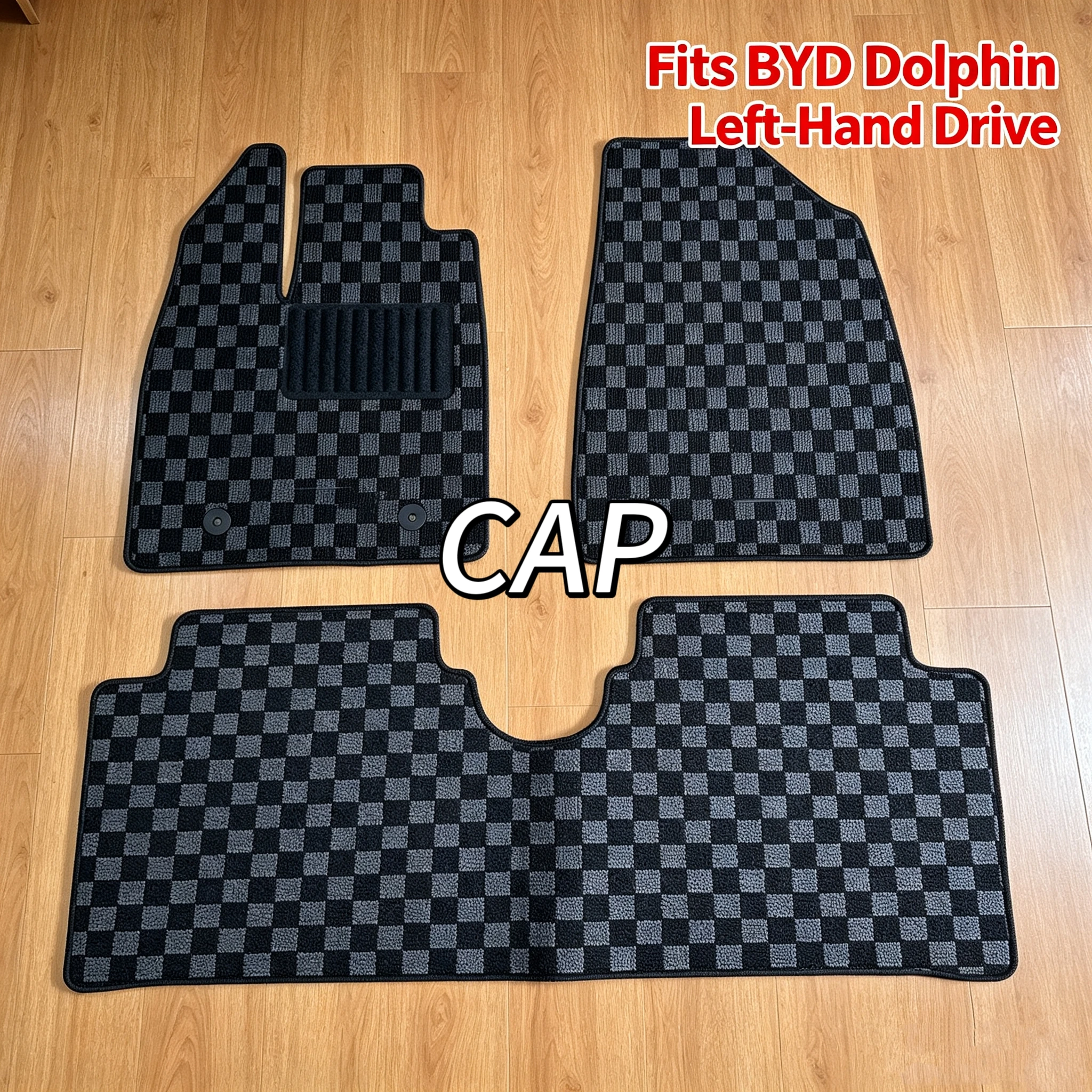 Premium Pile Velvet Car Floor Mats for BYD Dolphin LHD, Custom Fit All-Weather Interior Carpet