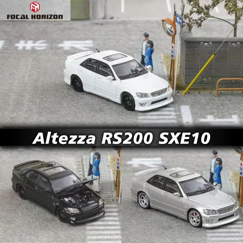 

Предпродажа FH 1:64 Altezza RS200 SXE10 с открытым капюшоном, литая под давлением диорама, коллекция моделей автомобилей, миниатюрная игрушка Focal Horizon