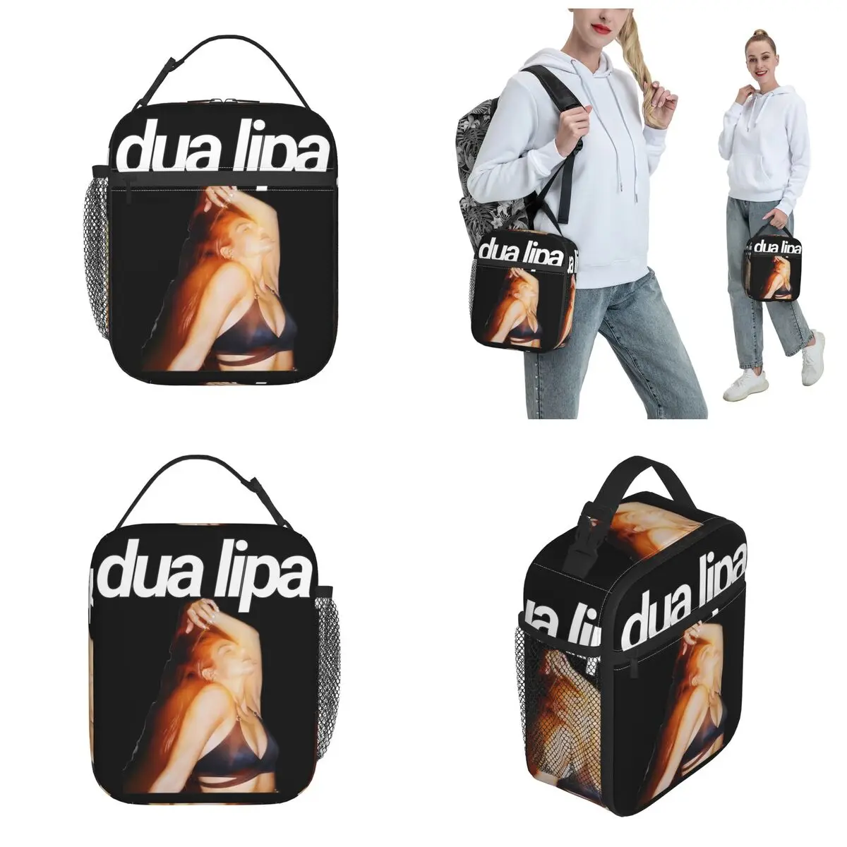 D-Dua Lipa Cool Singer Insulated Lunch Bags 2024 New Album Radical Optimism Food Bag Reusable Thermal Cooler Lunch Boxes