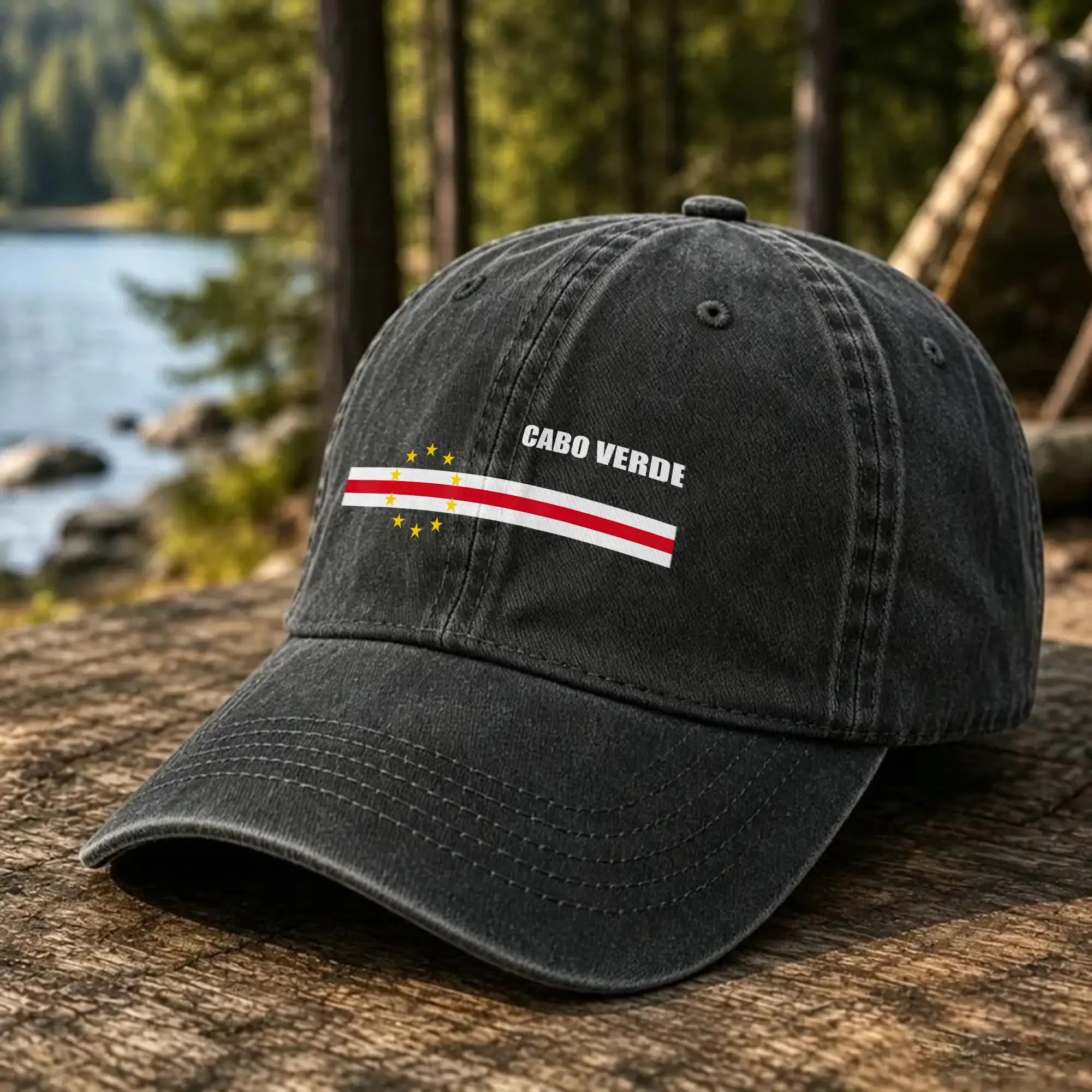 Cabo Verde Flag Tee Women And Men Kids Cape Cabo Verdeans Sun Baseball Cap Cool Couple Women Washed Hats Hot Sale Baseball Caps