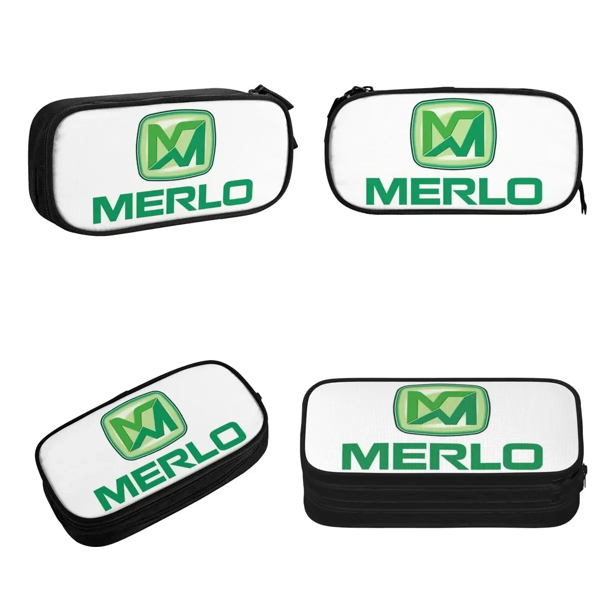 Merlo Logo Pencil Cases Large Storage Pen Bags Pen Box Pencil Pouch For Boys Girls Students Stationery School Office