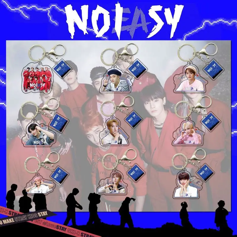 

Hot Skzoo Stray Kids New Album Noeasy Acrylic Key Chain Pendant Idol Pendant Bag Key Chain Accessories Suitable For Fans Gifts