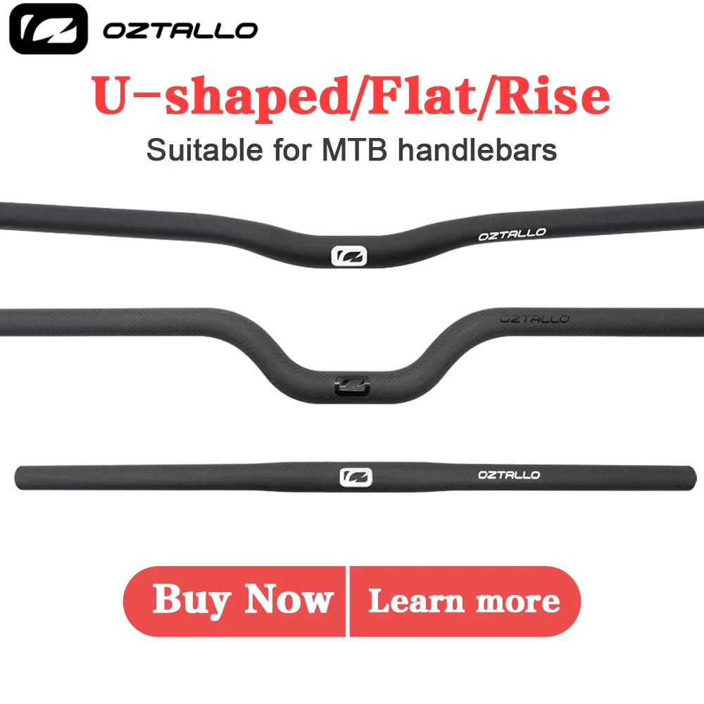 

Руль для горного велосипеда/BMX из карбона 2026 года, 25,4 мм, плоский/изогнутый/U-образный, сверхлегкий, 580-700 мм, для малых колес
