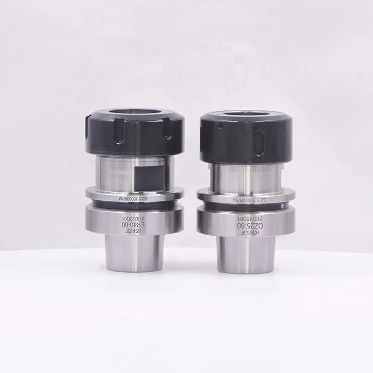 High Precision  HSK63F ER16 ER20 ER25 ER32 ER40 EOC25 Collet Chuck Tool Holder for 5 Axis High Speed Machining Centers