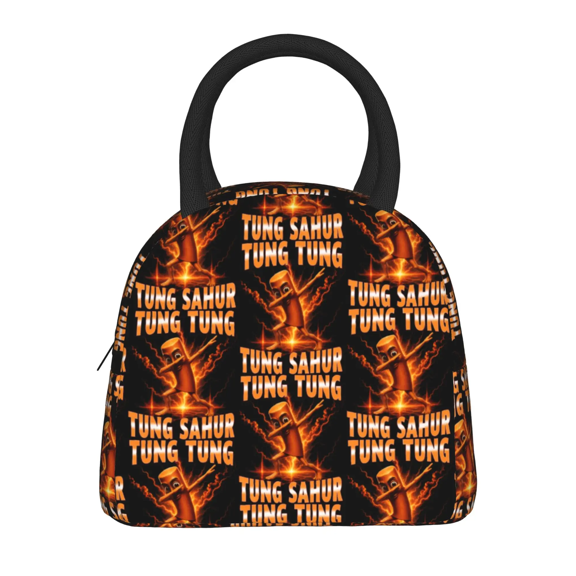 Tung Tung Tung Sahur is Calling Funny Italian Dab Dance Lunch Bag Kawaii Lunch Box For Child School Convenient Cooler Bag