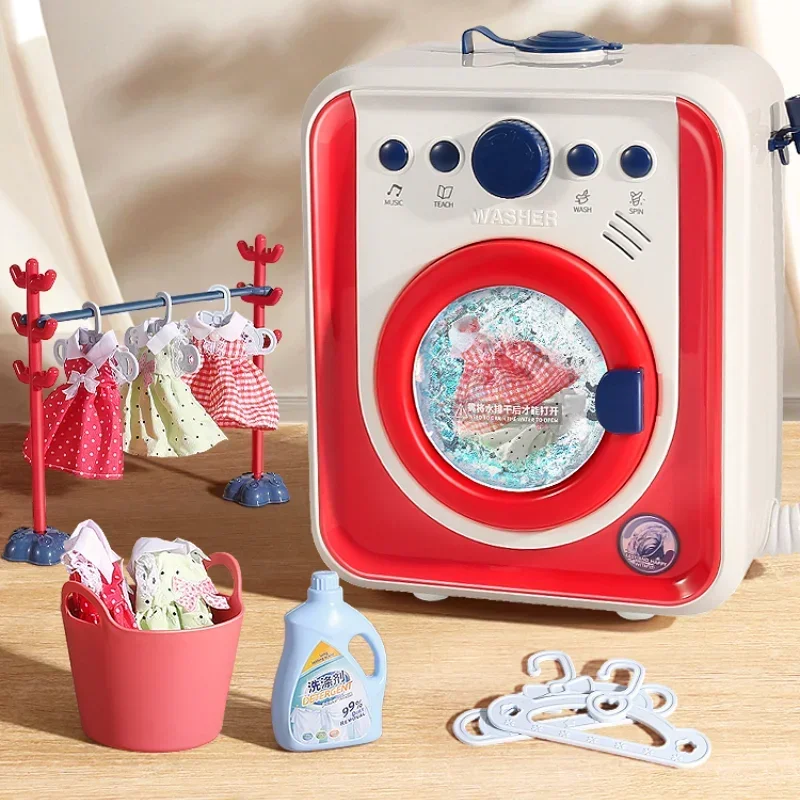 Children's mini simulation washing machine toy baby play house automatic birthday gift 6 two 3 one 2 years old 4