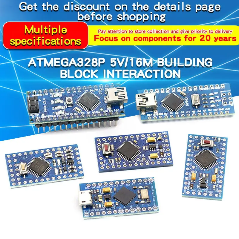 1PCS CH340G ATMEGA328P Development Board 5V 16M USB DIY Module for Arduino UNO R3 Projects Electronics Components