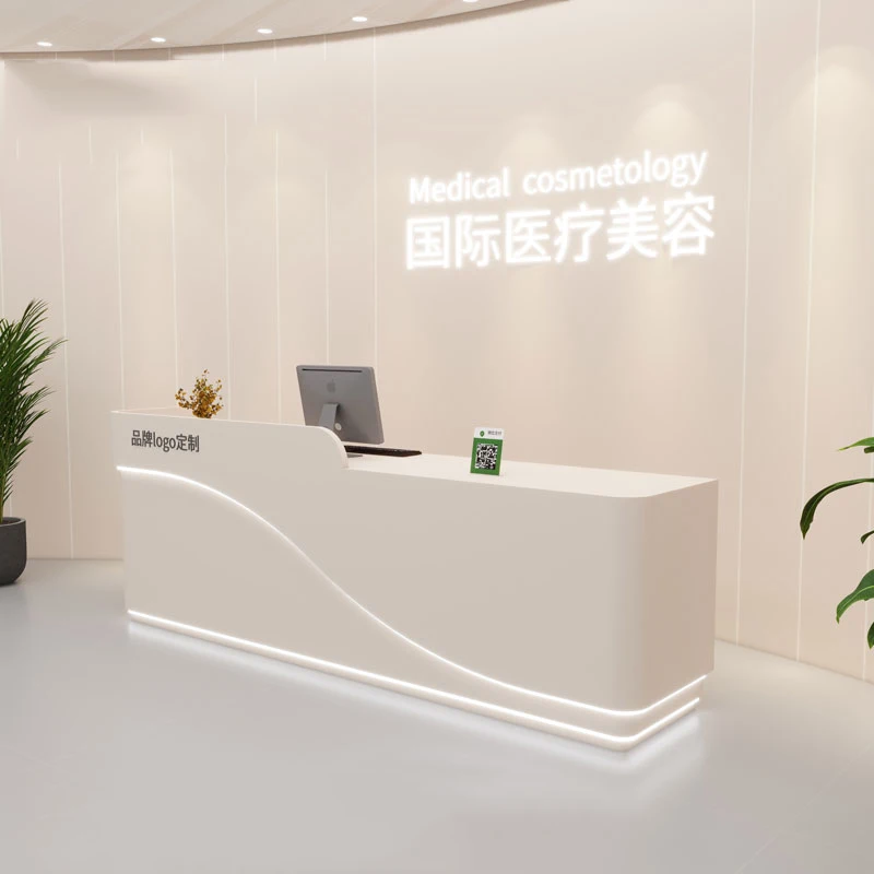 Receptionist Front Desk Salon Barber Shop Counter Home Modern Reception Aesthetic Center Recepcja Simple Help Furniture Bar