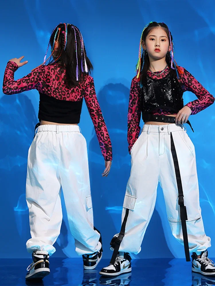 Hip Hop Street Dance Practice Clothes Girls Jazz Dance Costume Girls Model Walking Stage Table Performance Clothes Tide