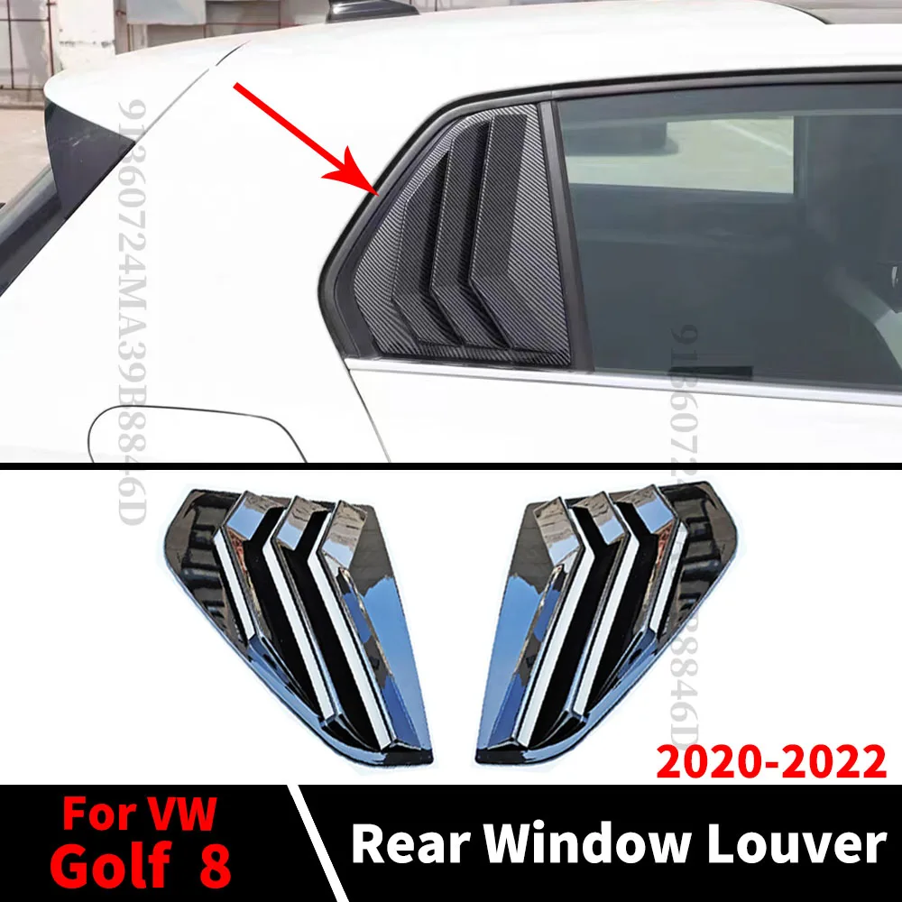 Accessories Rear Window Louver Shutter Blinds Cover Decoration For VW Golf 8 MK8 2020-2022 GTI GTD Life R Line Tuning Body Kit