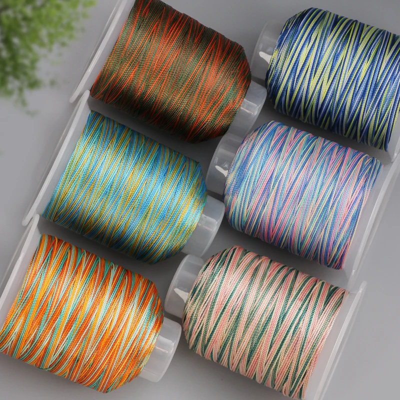 50g Segment Dyed Colorful Strand Thread DIY Jewelry Accessories Necklace Iridescent Braided Rope scale bracelet wire 6-strands