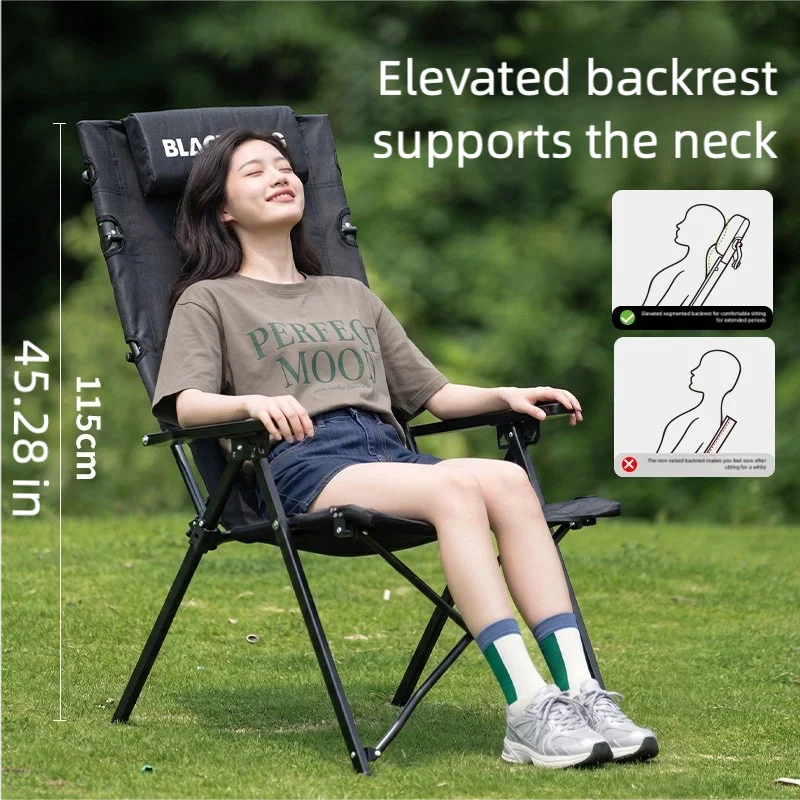 Blackdog 5 Position Settings Outdoor Folding Chair Portable Camping Adjustable Folding Chair Office Lunch Nap Fishing Chair ﻿ ﻿