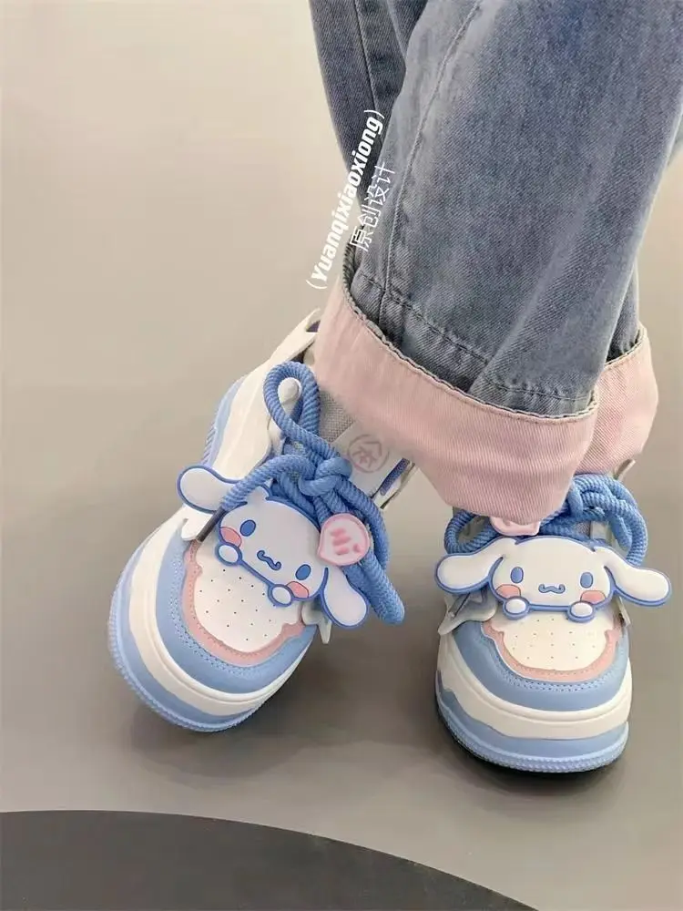 Sanrio Jade Dog Bread Shoes Women's Niche National Trend Fashion Versatile Star Shoes Hong Kong Style Thick-soled Shoes