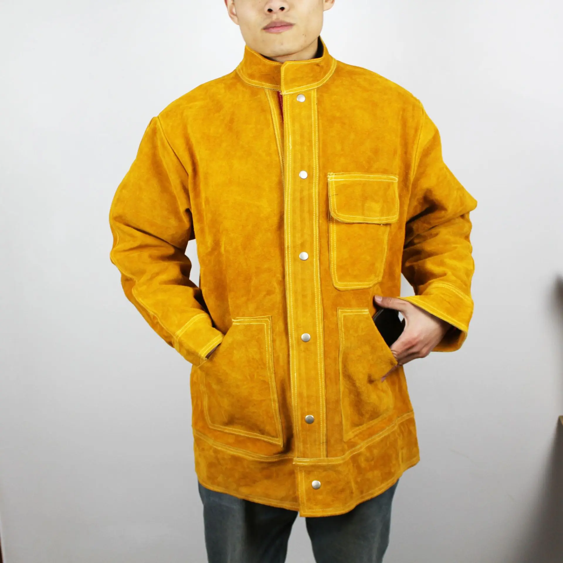 Heat Insulation, Anti-scalding and Wear-resistant Welding Jackets, Cowhide Jackets, Labor Protection Welding Work Clothes