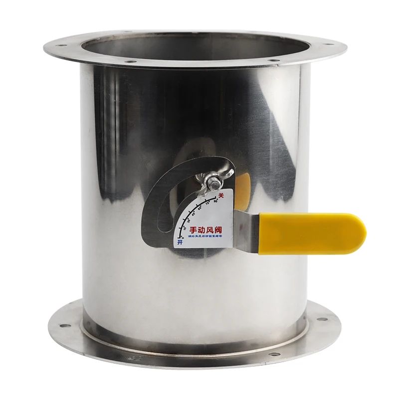 

304 stainless steel manual air valve with flange, air volume control valve handle butterfly valve