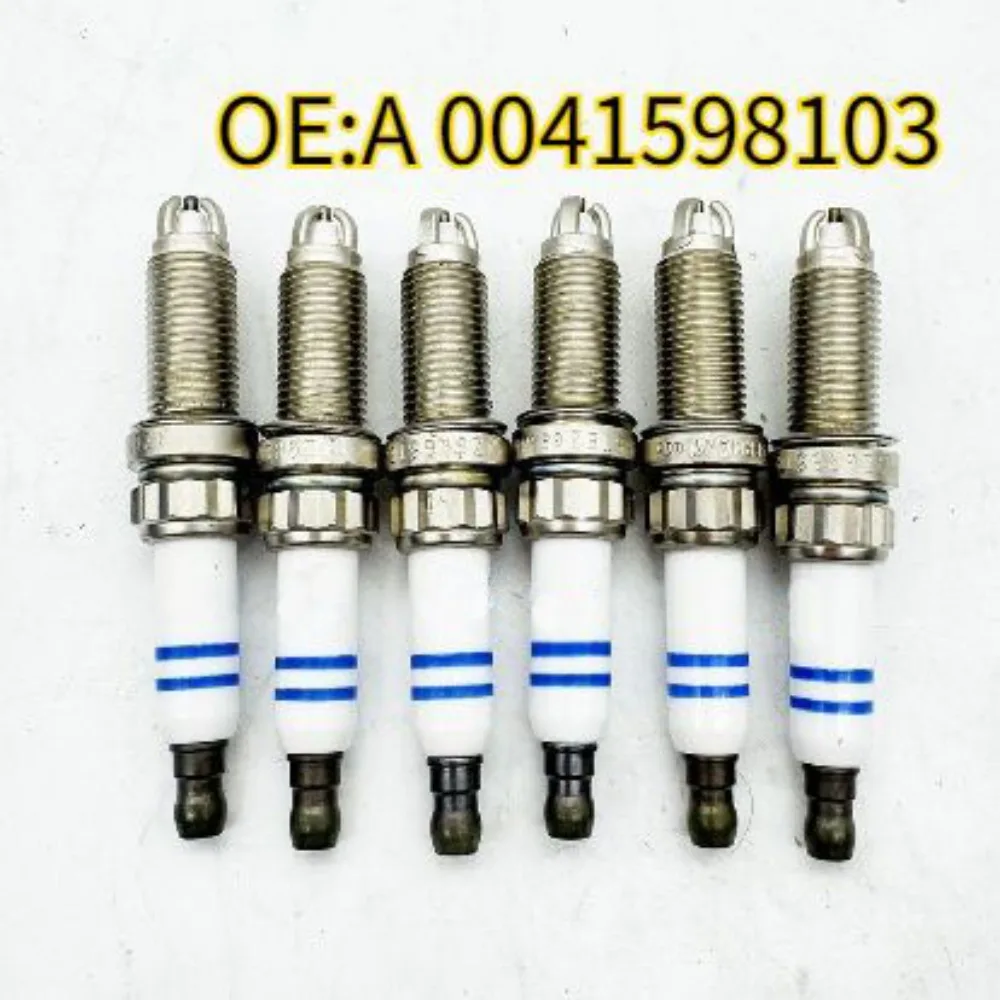 

For A 0041598103 Set of 6 ZGR6STE2 Spark Plugs For Bosch BMW F01 E60 E71 E89 E90 Pre-Gapped