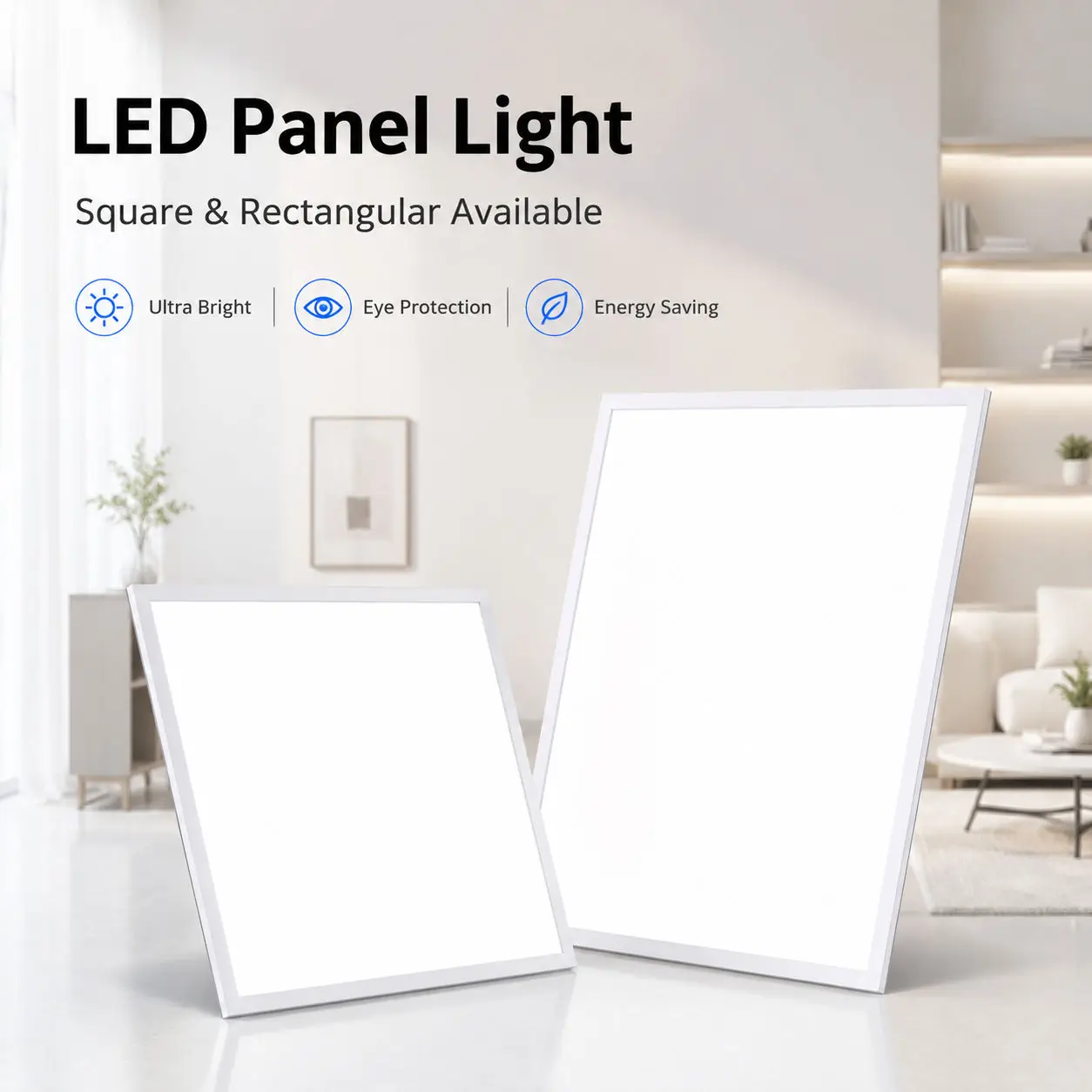 Energy Saving LED Panel Light Square & Rectangular Ultra Bright Eye Protection Aluminum Frame Ceiling Lamp