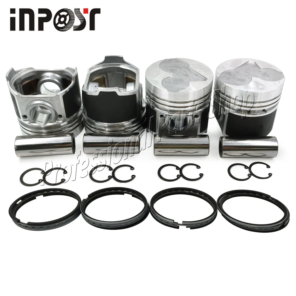 V1903 Pistons + Rings Set Kit STD For KUBOTA （4 PCS）