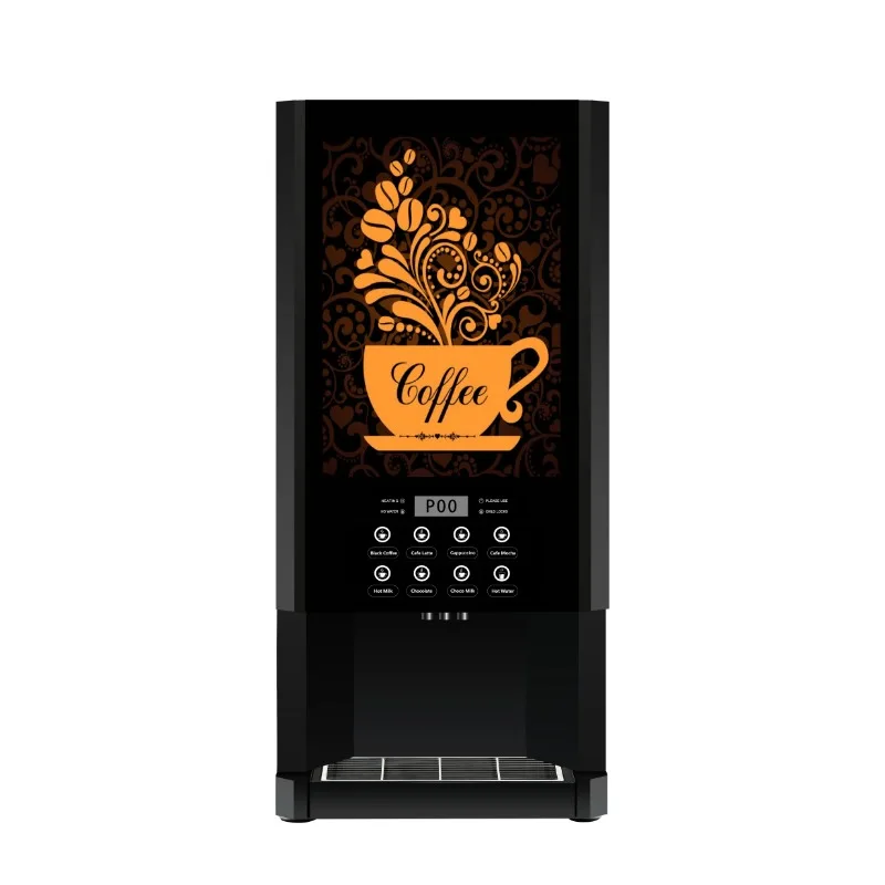 Instant Coffee Machine E-308F Instant Mixing Coffee Vending Machine Fully Automatic Milk Tea Vending Machine 8 Hot Drinks