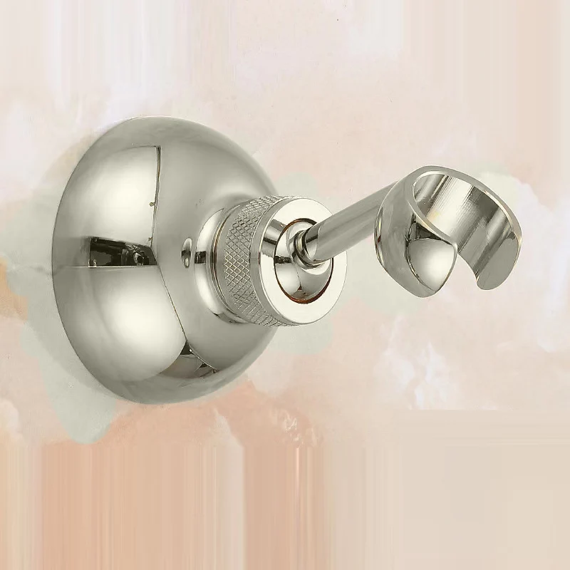 Solid Zinc Alloy  Made Chrome Wall Mounted Hand Shower Holder Hook Pedestal Bracket In Wall Shower Accessories Bathroom Fitting