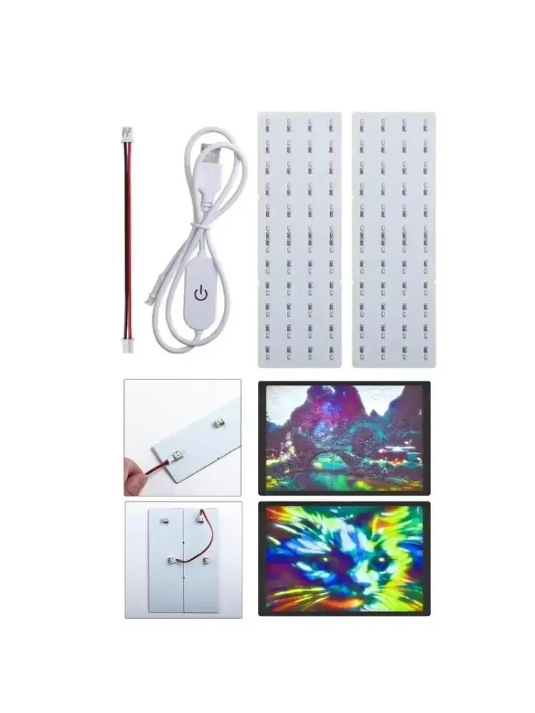 

R53C 3D-принтер Комплект платы со светодиодной подсветкой DIY Фотомодель для лабораторной 3D-печати Свет