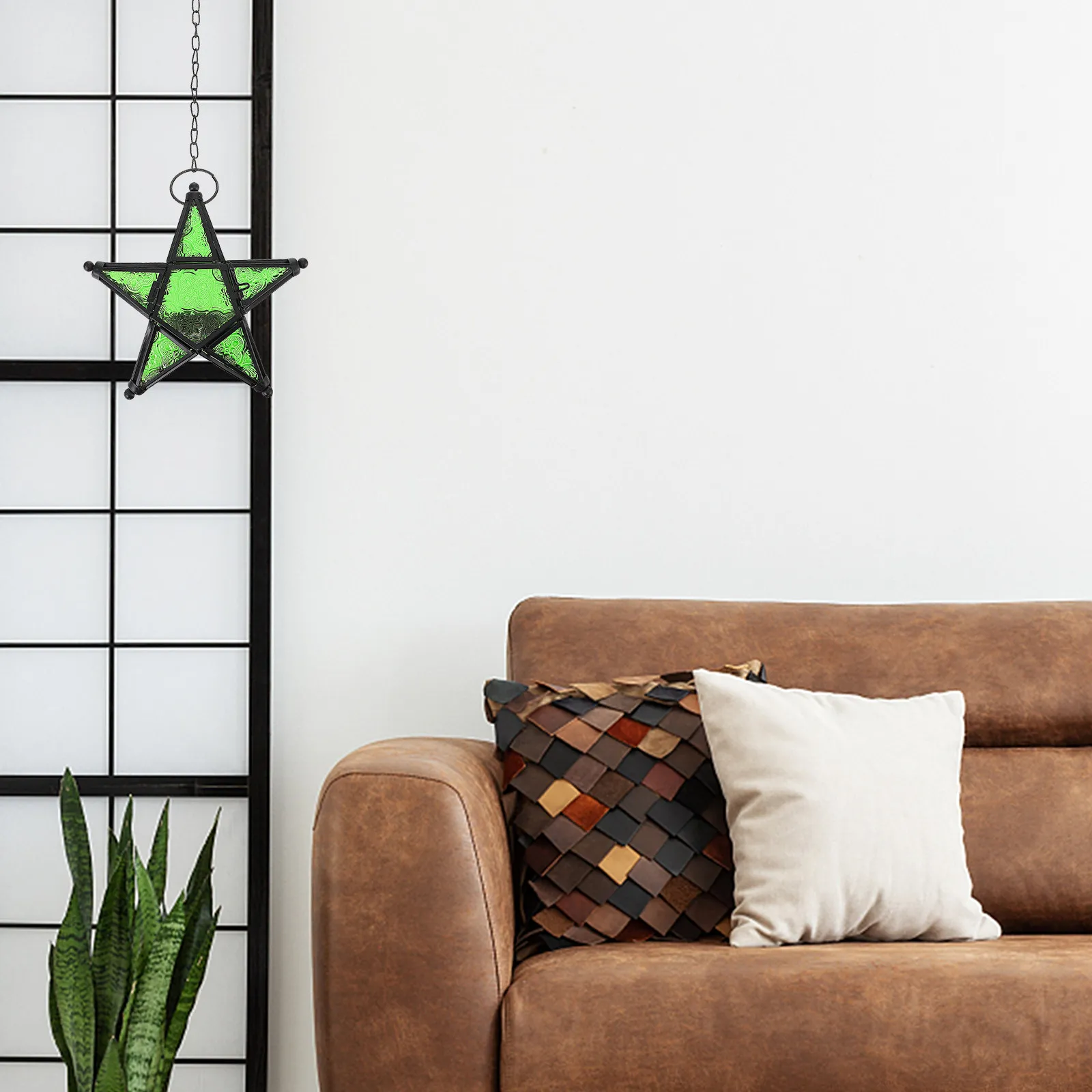 

Железный подсвечник-пентаграмма с цветным стеклом, ветрозащитный, в ретро-скандинавском стиле, для подвешивания, украшение для свадьбы, вечеринки, домашнего декора