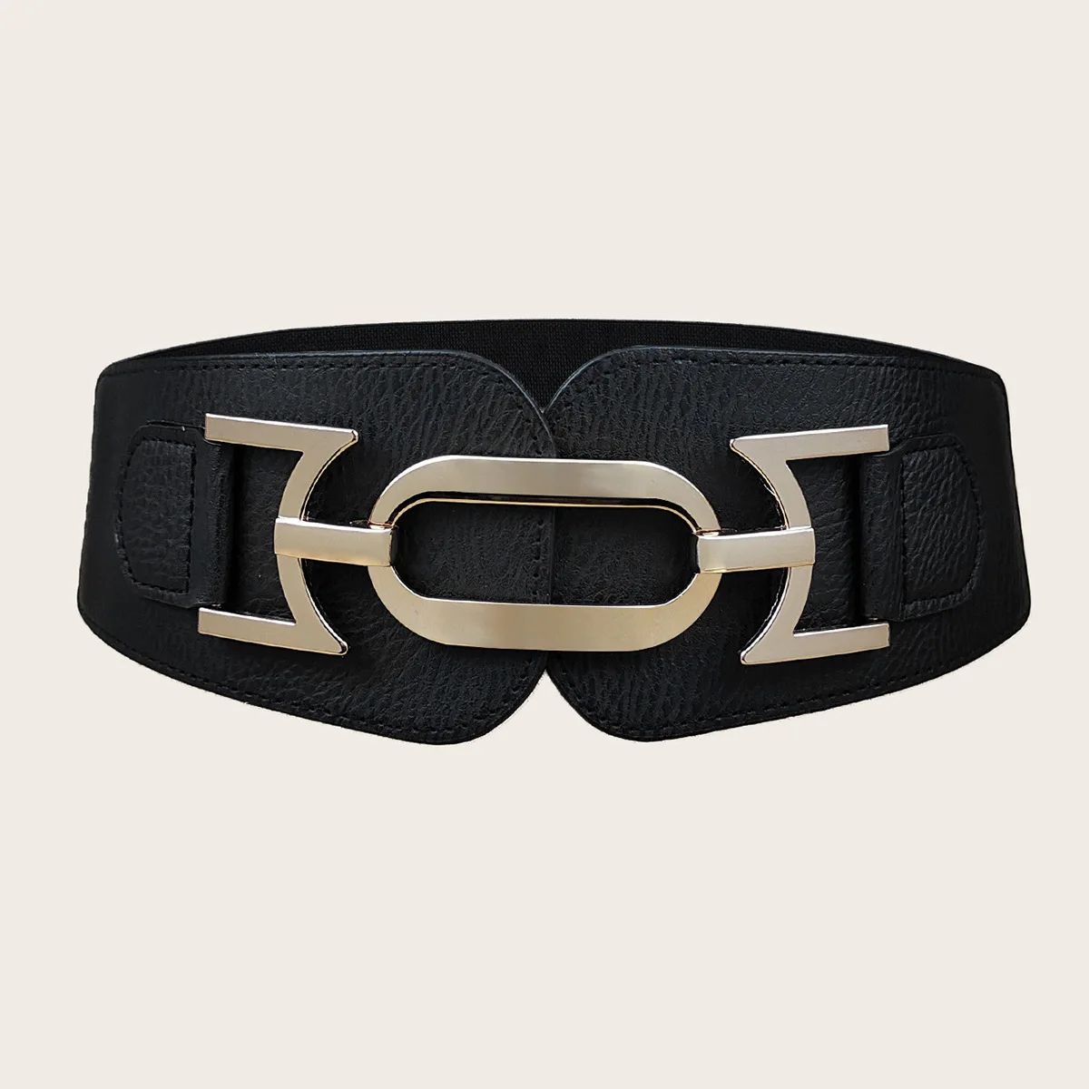 

Women's Runway Fashion PU Leather Elastic Cummerbunds Female Dress Corsets Waistband Belts Decoration Wide Belt R2505