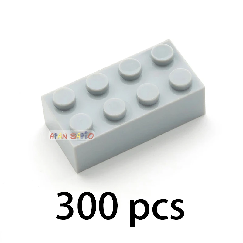 300pcs 2x4 Dot blocchi di costruzione fai da te figure spesse mattoni dimensioni Creative educative compatibili con 3001 giocattoli di plastica per bambini